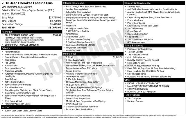 2018 Jeep Cherokee Latitude Plus