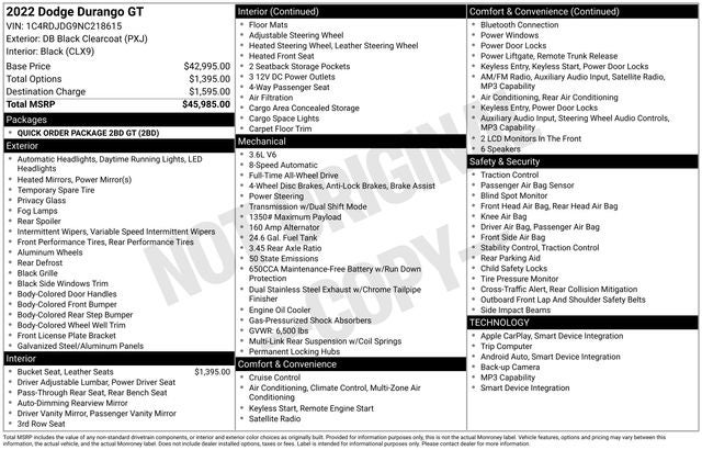 2022 Dodge Durango GT