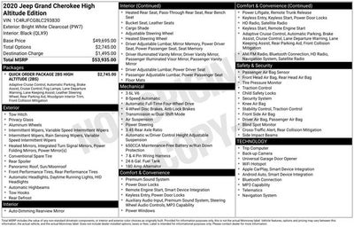 2020 Jeep Grand Cherokee High Altitude
