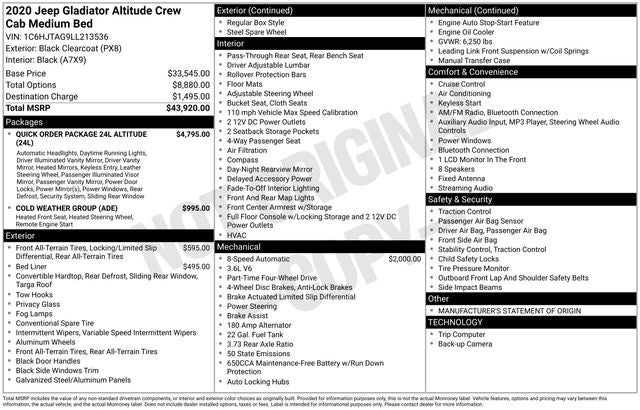 2020 Jeep Gladiator Altitude