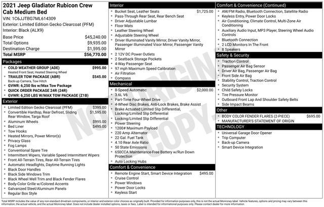 2021 Jeep Gladiator Rubicon