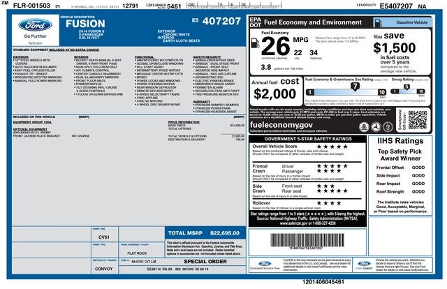 2014 Ford Fusion S