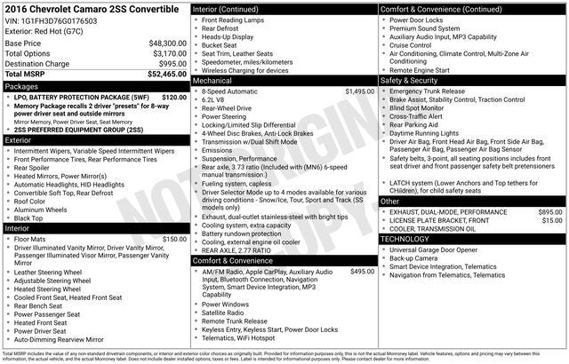2016 Chevrolet Camaro SS 2SS