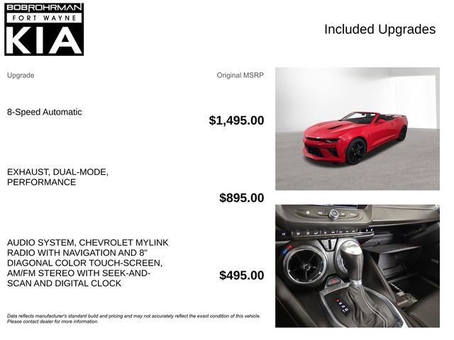 2016 Chevrolet Camaro SS 2SS