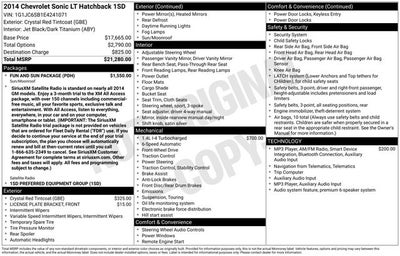 2014 Chevrolet Sonic LT