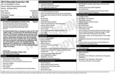 2013 Chevrolet Cruze ECO