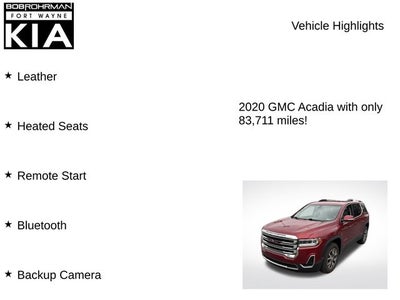 2020 GMC Acadia SLE