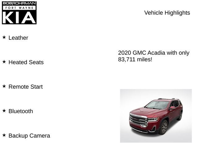 2020 GMC Acadia SLE
