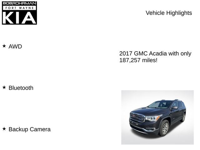2017 GMC Acadia SLE-2