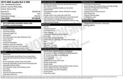 2015 GMC Acadia SLE-2