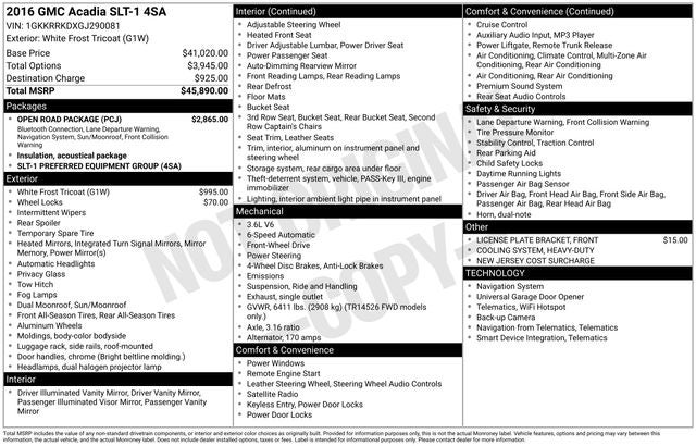 2016 GMC Acadia SLT-1