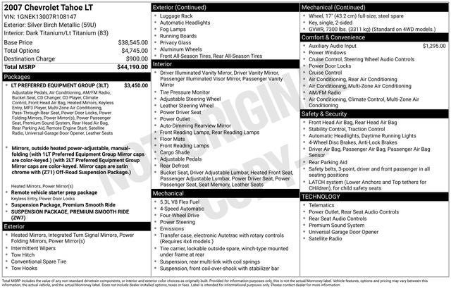 2007 Chevrolet Tahoe LT Z71