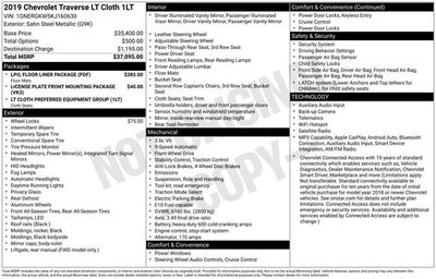 2019 Chevrolet Traverse LT Cloth w/1LT