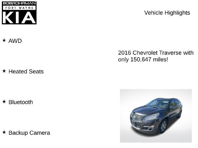 2016 Chevrolet Traverse 2LT 2LT