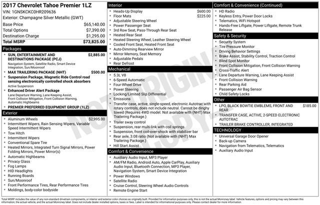 2017 Chevrolet Tahoe Premier