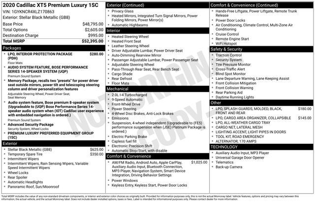 2020 Cadillac XT5 Premium Luxury