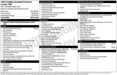 2022 Cadillac Escalade Premium Luxury