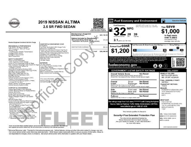 2019 Nissan Altima 2.5 SR