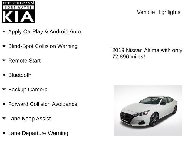 2019 Nissan Altima 2.5 SR