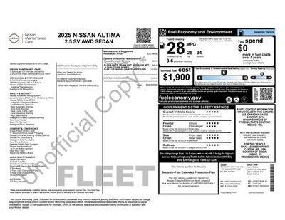 2025 Nissan Altima 2.5 SV