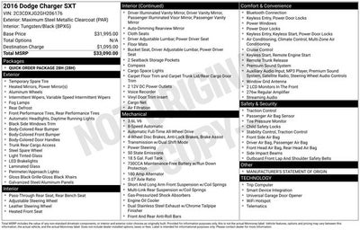 2016 Dodge Charger SXT