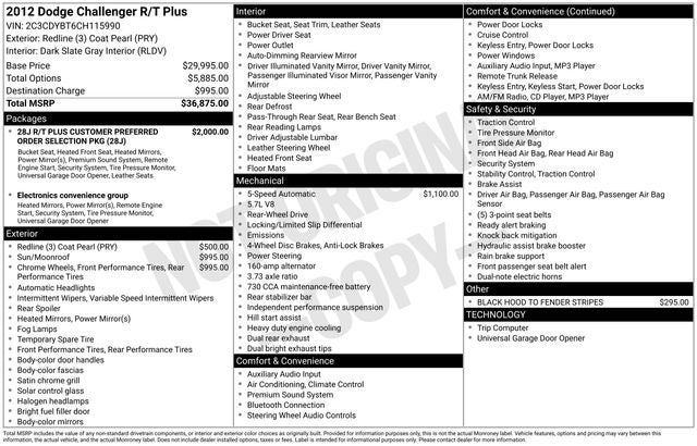 2012 Dodge Challenger R/T