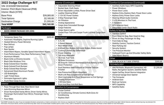 2022 Dodge Challenger R/T