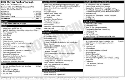 2017 Chrysler Pacifica Touring L