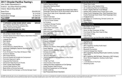 2017 Chrysler Pacifica Touring L
