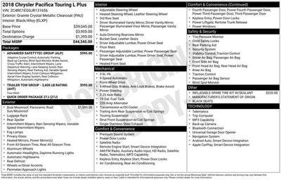 2018 Chrysler Pacifica Touring L Plus