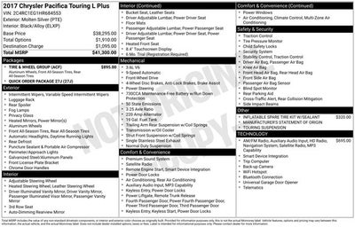 2017 Chrysler Pacifica Touring L Plus