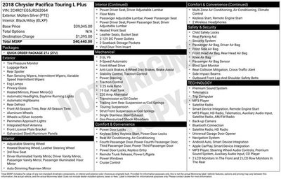 2018 Chrysler Pacifica Touring L Plus