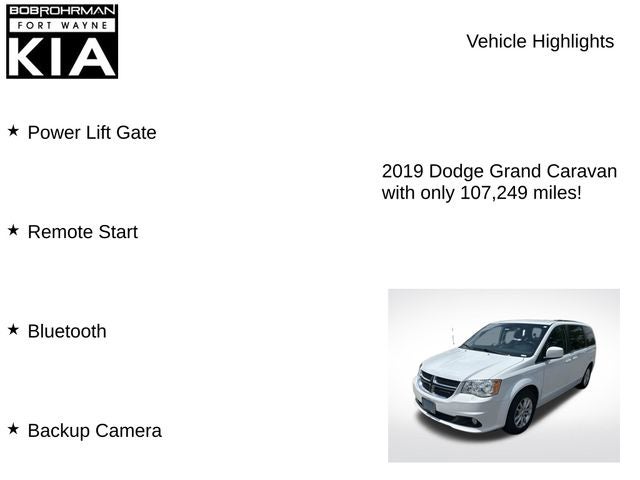 2019 Dodge Grand Caravan SXT
