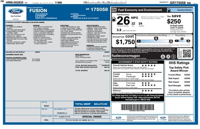 2016 Ford Fusion SE