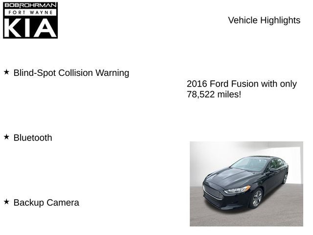2016 Ford Fusion SE