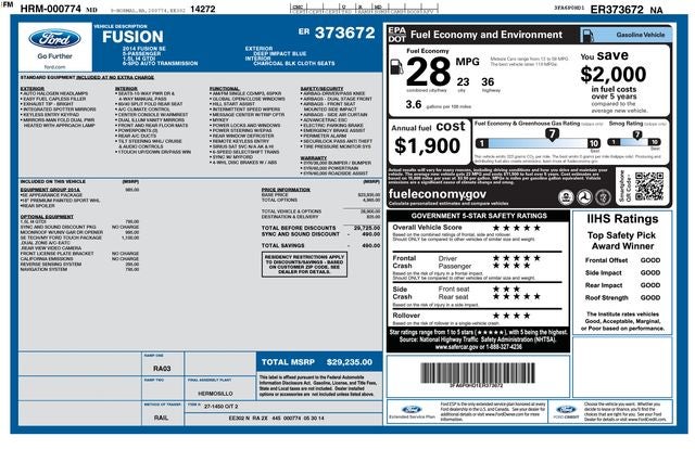 2014 Ford Fusion SE