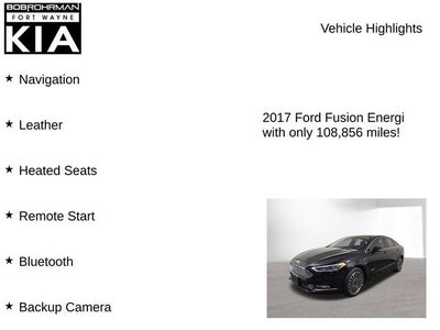 2017 Ford Fusion Energi SE Luxury