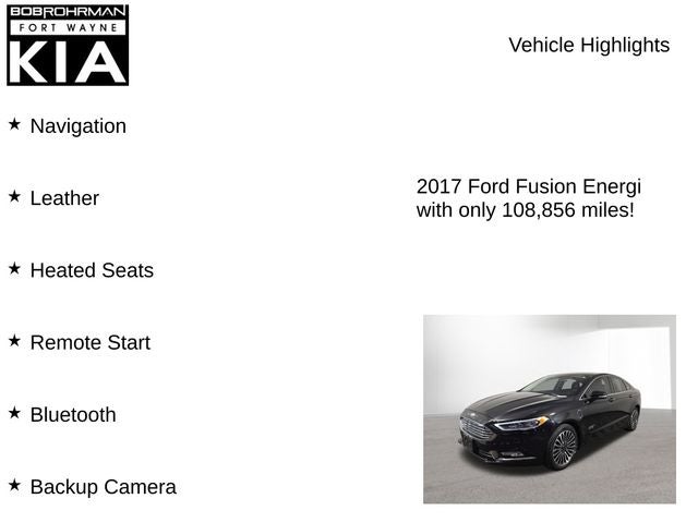 2017 Ford Fusion Energi SE Luxury