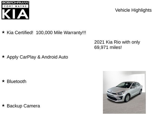 2021 Kia Rio S