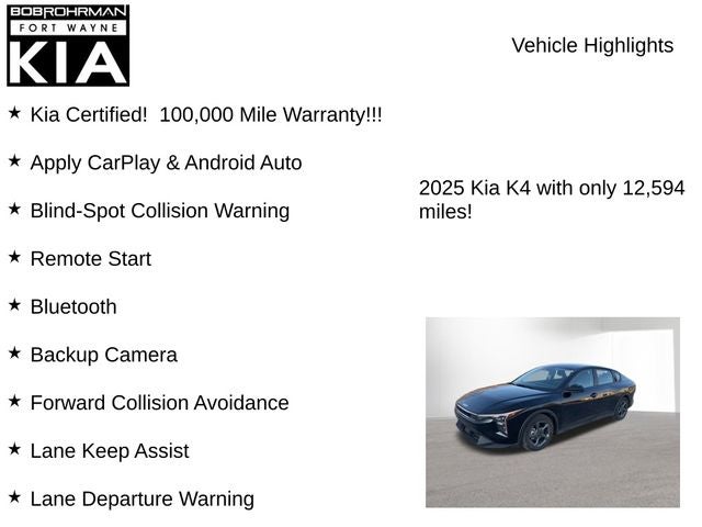 2025 Kia K4 LXS