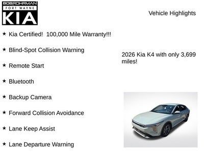 2026 Kia K4 LXS