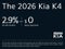 2026 Kia K4 EX