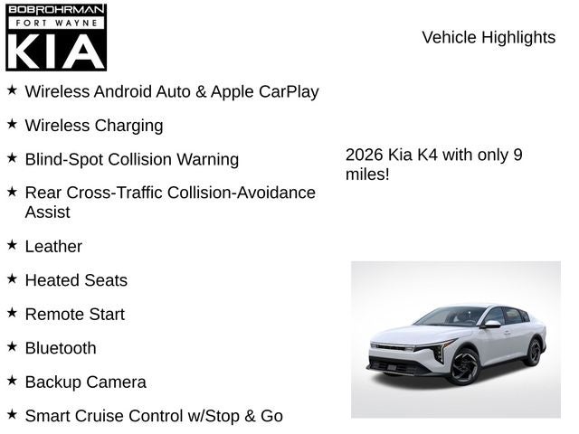 2026 Kia K4 EX