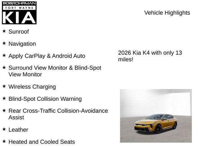 2026 Kia K4 GT-Line Turbo