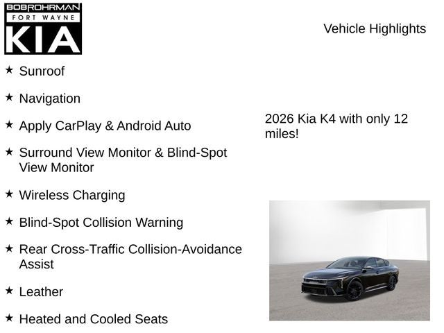 2026 Kia K4 GT-Line Turbo