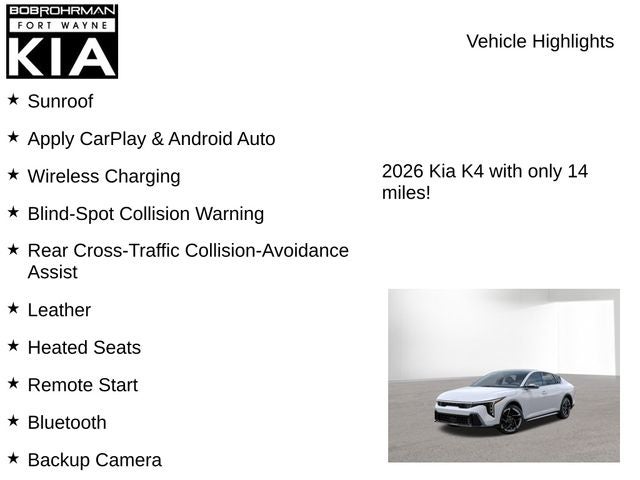 2026 Kia K4 GT-Line