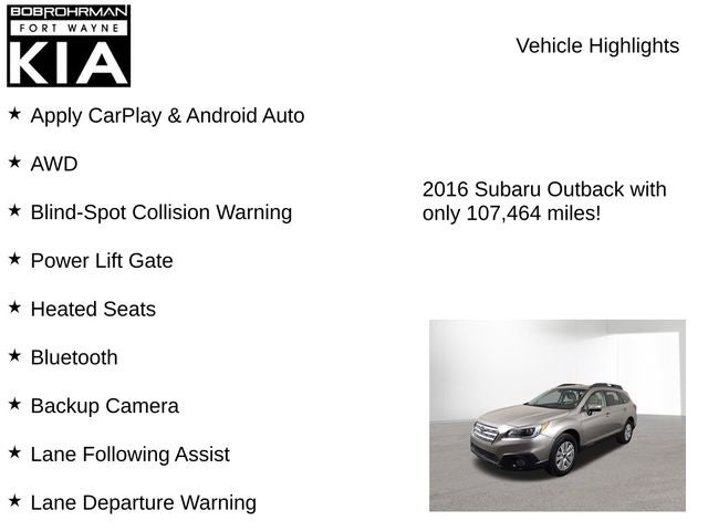 2016 Subaru Outback 2.5i Premium