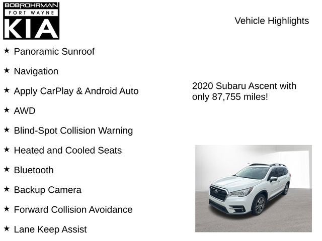 2020 Subaru Ascent Touring