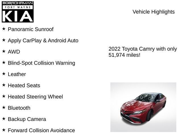 2022 Toyota Camry XSE