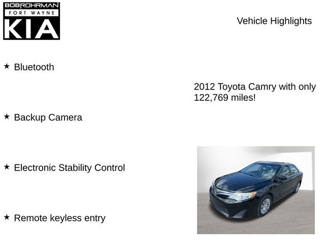 2012 Toyota Camry LE